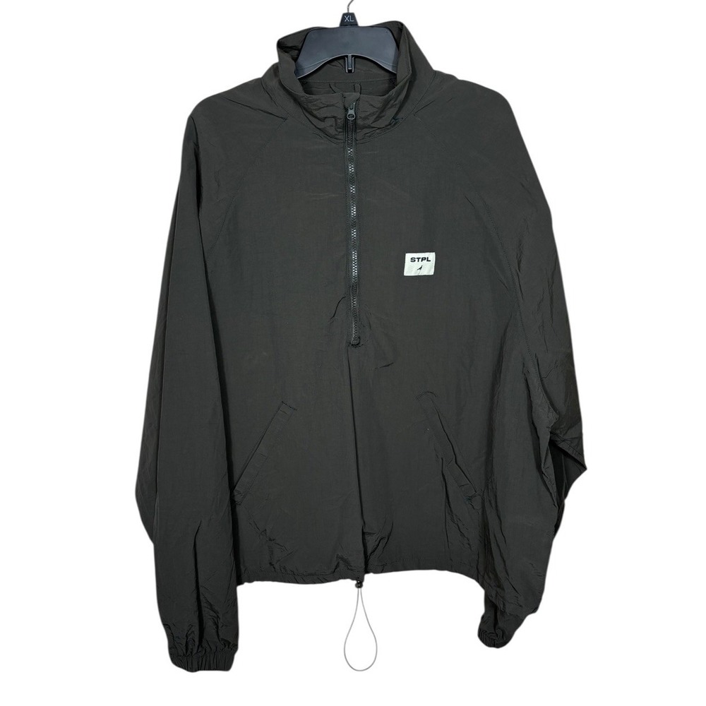 Staple Pigeon Half Zip Lightweight Jacket Men's Sz Large Olive Green Windbreaker